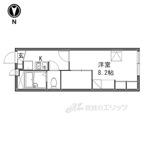 寝屋川市境橋町のアパートの間取り