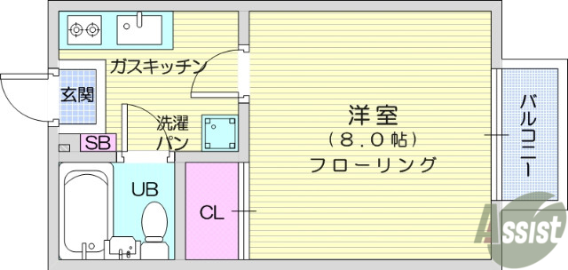 名取市植松のアパートの間取り