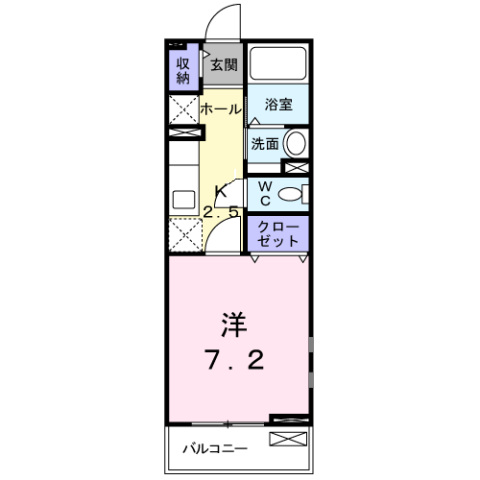 広島市佐伯区千同のアパートの間取り