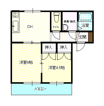 【SUNコーポラスの間取り】