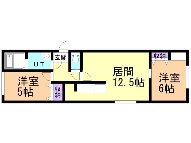 札幌市白石区本郷通のマンションの間取り