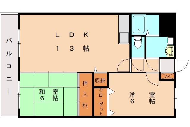 福岡市東区土井のマンションの間取り