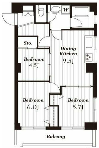 【豊島区巣鴨のマンションの間取り】