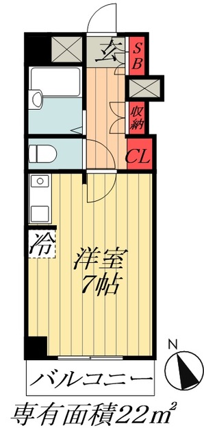 【船橋市東船橋のマンションの間取り】