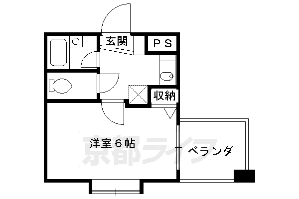 京都市下京区四条堀川町のマンションの間取り