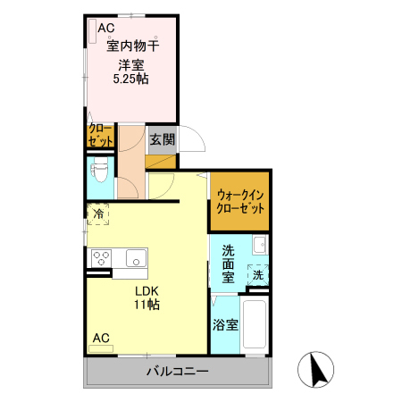 太田市石原町のアパートの間取り