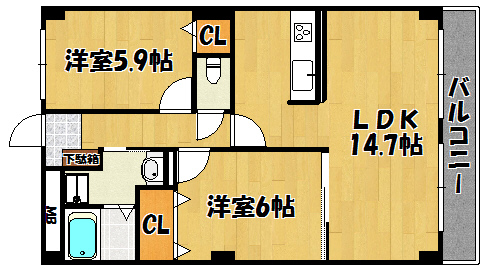 ウィズマークスの間取り