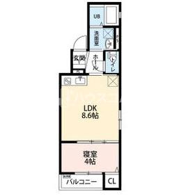 京阪本線 萱島駅 徒歩8分 2階建 築1年の間取り写真