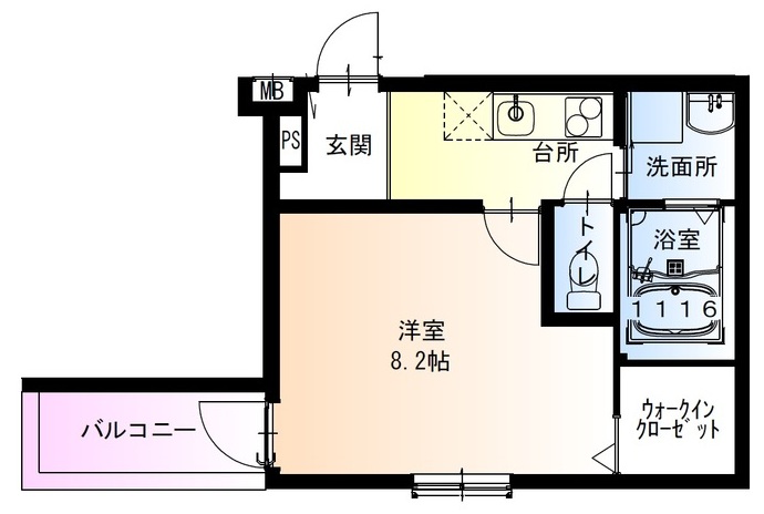 近鉄南大阪線 今川駅 徒歩8分 3階建 築1年の間取り写真