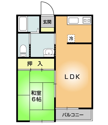 竹田アパートの間取り