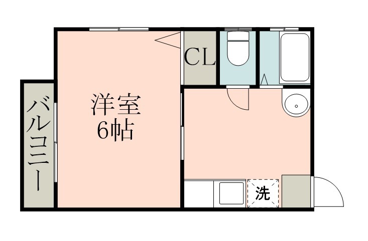 鹿児島市明和のアパートの間取り