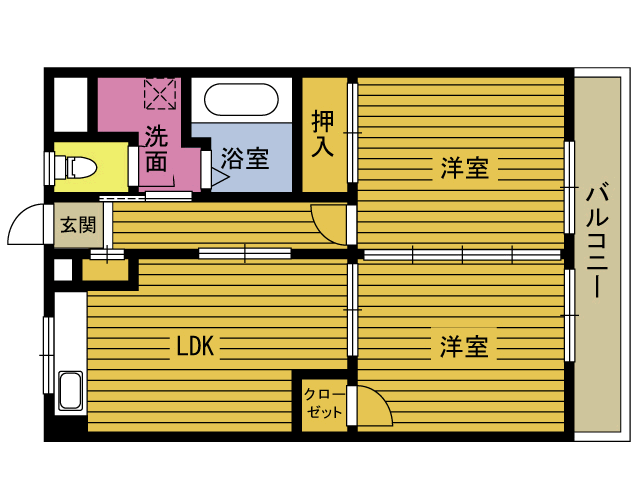 中西ビルの間取り