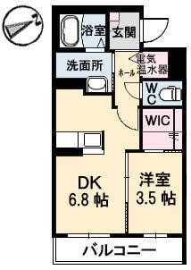 福山市花園町のアパートの間取り