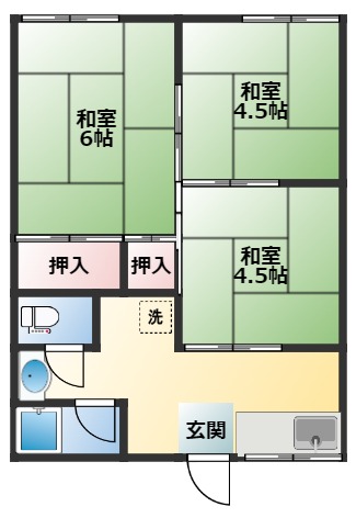 福元ハイツの間取り