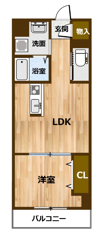 呉市西中央のマンションの間取り