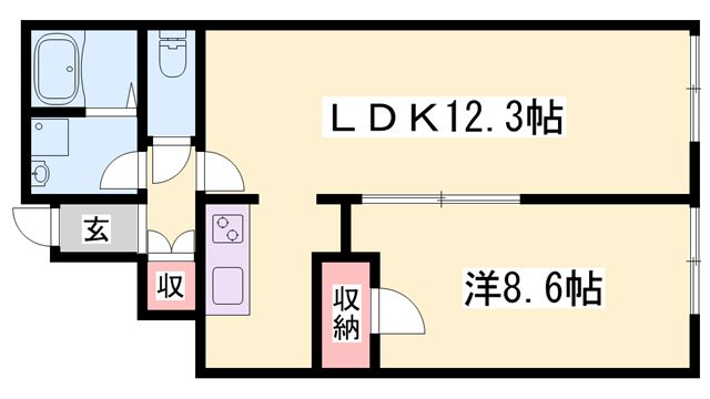 クレイノドン　ジュストの間取り