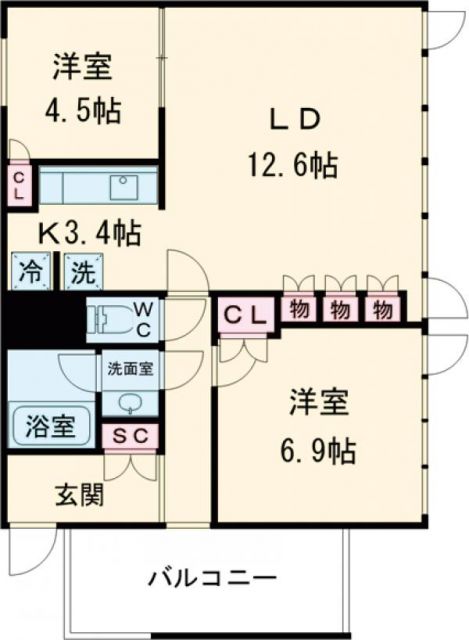 ガーデニエール砧ＷＥＳＴの間取り