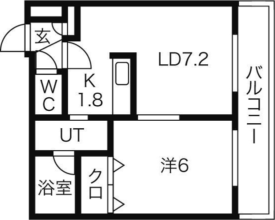 札幌市厚別区厚別中央四条のマンションの間取り