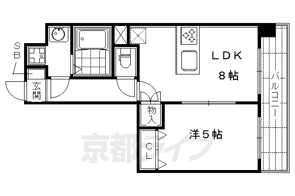 プレサンス京都天使突抜　奏の間取り