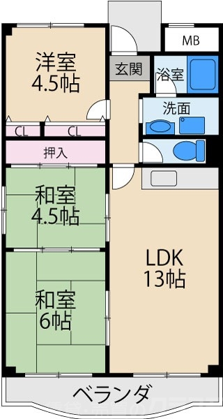 アイミナール石津の間取り