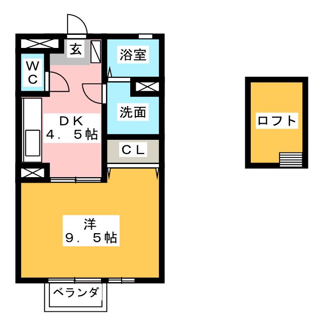 セジュール當水　Ａ棟の間取り