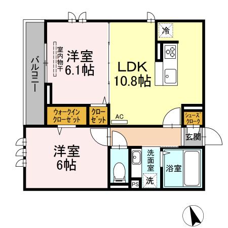 板橋区西台のアパートの間取り