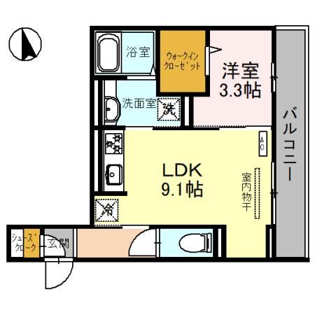 ラルジュ飯塚の間取り