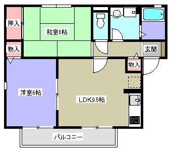 パインハイツ魚崎の間取り