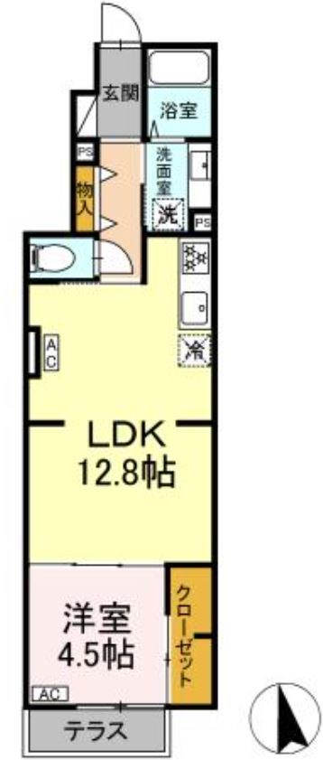 グラナーデ成城学園前Bの間取り