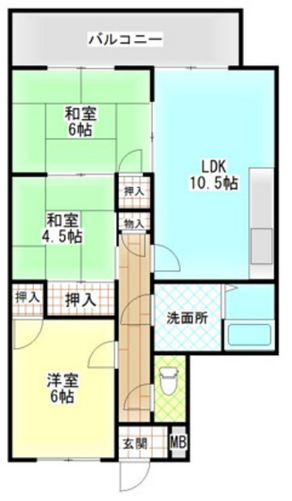 ネクスト倉田　西館の間取り