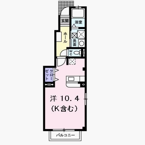 パピオコート柳瀬　Ａの間取り