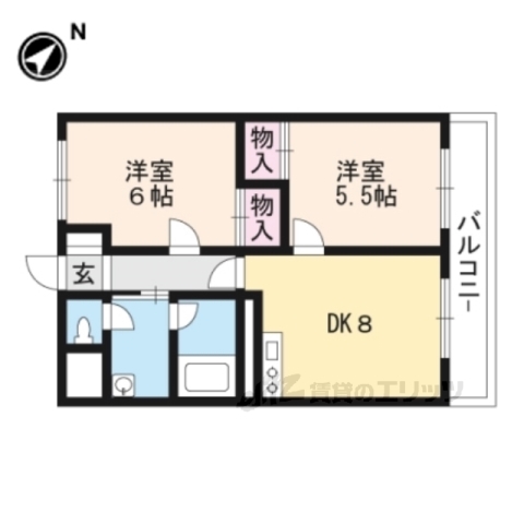 大津市別保のマンションの間取り