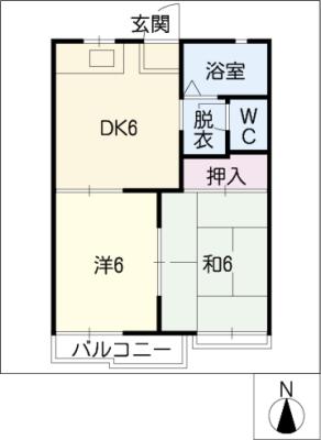 アーバンハウス加藤　Ａ棟の間取り