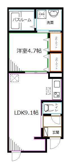 杉並区井草のアパートの間取り