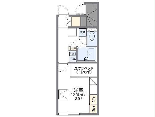 レオパレス学校町の間取り