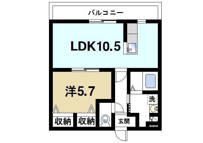 天理市豊井町のマンションの間取り