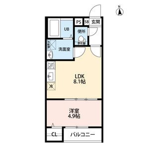 名古屋市瑞穂区明前町のアパートの間取り