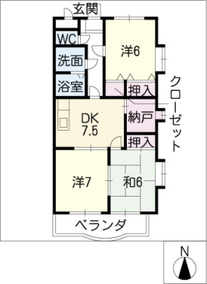 サンルミナスMの間取り