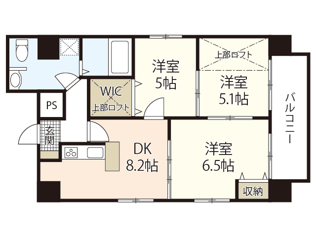 グランドポレストーネ東平塚の間取り