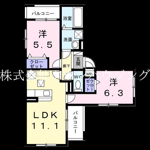 品川区東大井のアパートの間取り