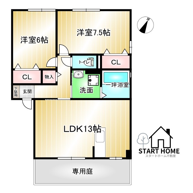 ヴィルヌーブ C棟の間取り