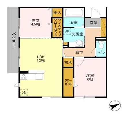 習志野市奏の杜のアパートの間取り