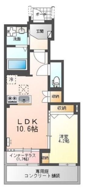 入間郡毛呂山町岩井西のアパートの間取り