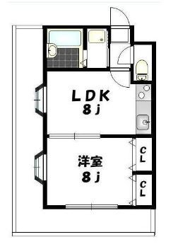 川崎市高津区諏訪のマンションの間取り