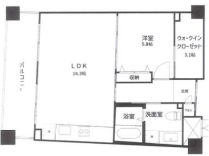 明石市大蔵谷奥のマンションの間取り