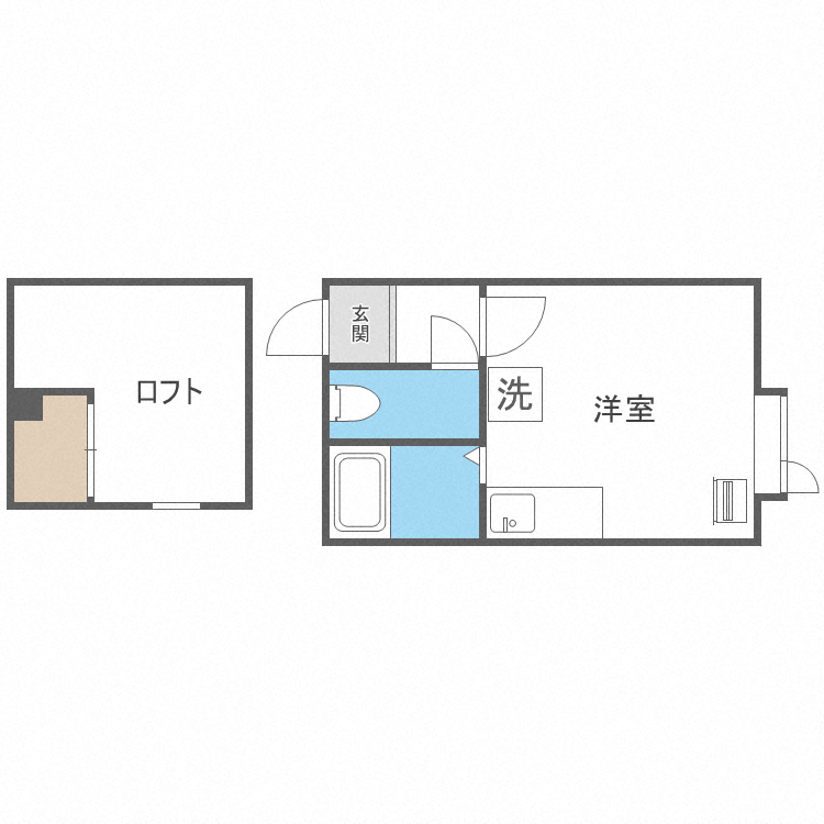 札幌市東区北三十一条東のアパートの間取り