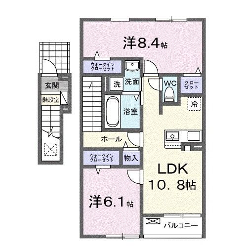 逢隈田沢ニューライズII（仮）の間取り