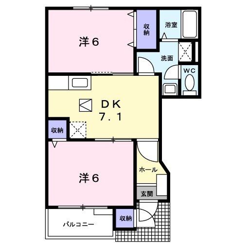 メゾン　ベル：グラース　Ａの間取り