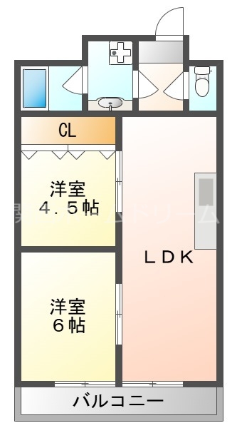 門真市小路町のマンションの間取り