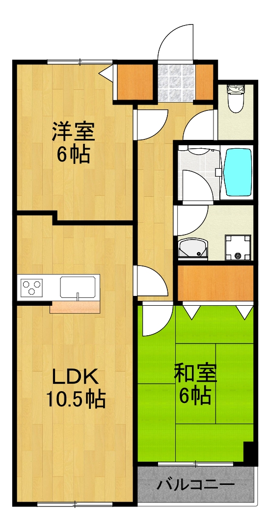 川崎市中原区井田三舞町のマンションの間取り